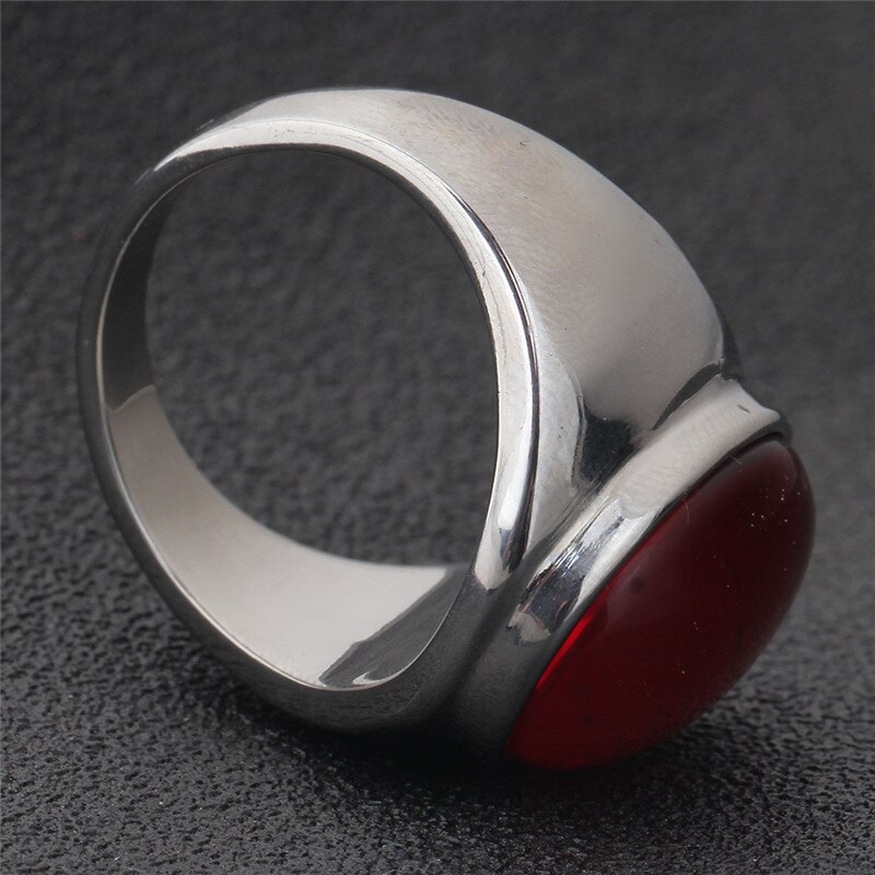 ZORCVENS Ring Rustfrit Stål Opal Oval Geometrisk Party Unisex