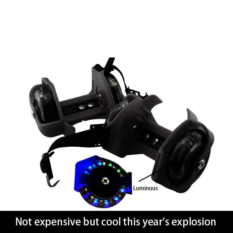 Colorful Flashing Roller Kid Safe Whirlwind Pulley Heel Adjustable Simply Durable Skating Outdoor Home Flash Wheels Shoes
