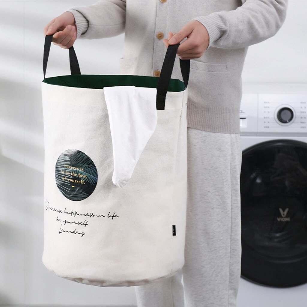 Large Capacity Cotton Linen Laundry Bucket for Dirty Clothes Waterproof Folding Toy Organization kosz na pranie