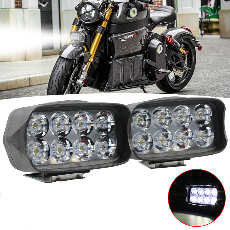 12-80V Motorfiets Koplamp Hulplamp Led Elektrische Voertuig Spotlights Scooters Waterdicht Gemodificeerde Lampen Moto Accessoires