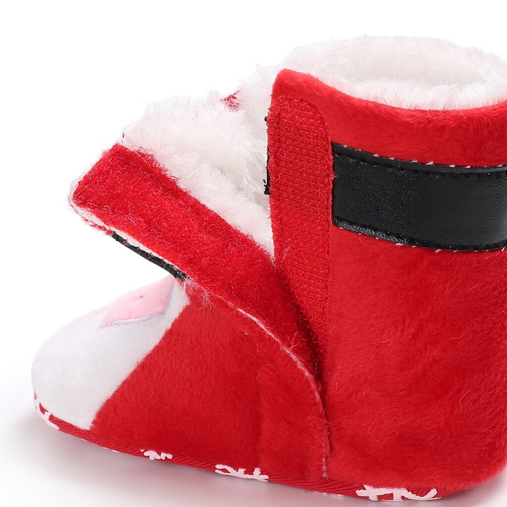 Kerst Baby Schoenen Kids Meisjes Jongens Firstwalk Flock Winter Warm Snowboots Zachte Bodem Antislip Katoen Buty Niemowlece hooler