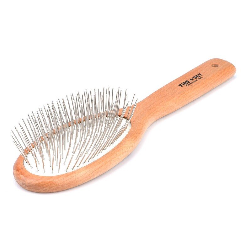 Cepillo de madera ovalado de acero para pelo corto o largo para perros y gatos, herramientas para el cuidado de mascotas para perros grandes y pequeños, 25mm
