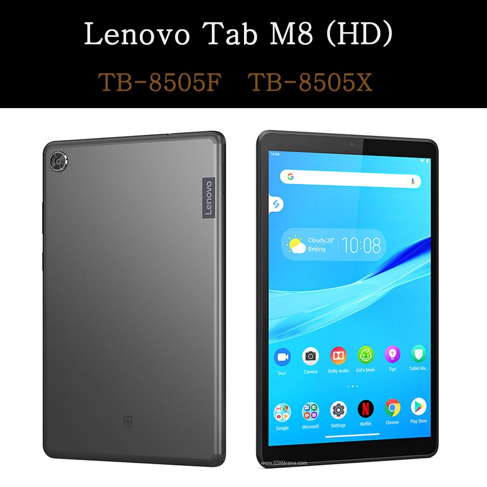 Funda Lenovo Tab M7 M8 Fhd TB-7305F/7305X TB-8705F TB-8705N TB-8505F Tb-850 Stand Flip Cover Shockproof Soft siliconen Case Coque: Tab M8 (HD) / Blue