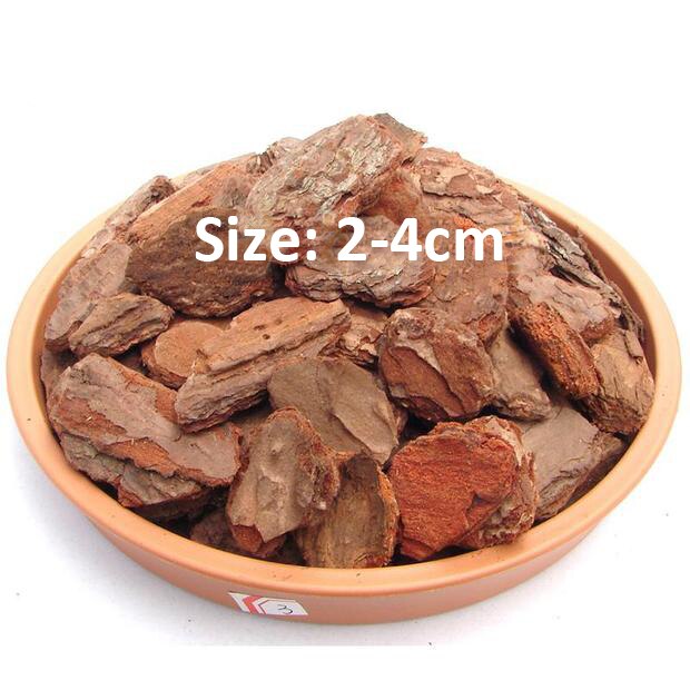 Naturlig frankrig fyrrebark dendrobe orkidé planter zymotic fyrretræ bark gødning lang tid sidste dyrkningssubstrat: 100g / 2-4cm