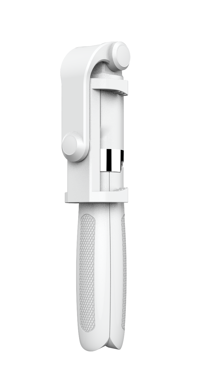 3 in 1 bluetooth monopod stativ stativ til xiaomi redmi note huawei iphone 11 xr 7 8 plus samsung mobiltelefon smartphone stativer: Hvid