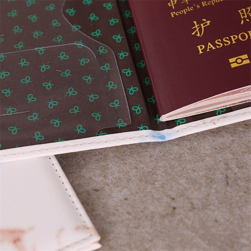 Kleurrijke Marmer Stijl Paspoort Cover Waterdichte Paspoort Reizen Cover Case Paspoorthouder Paspoort Pakket