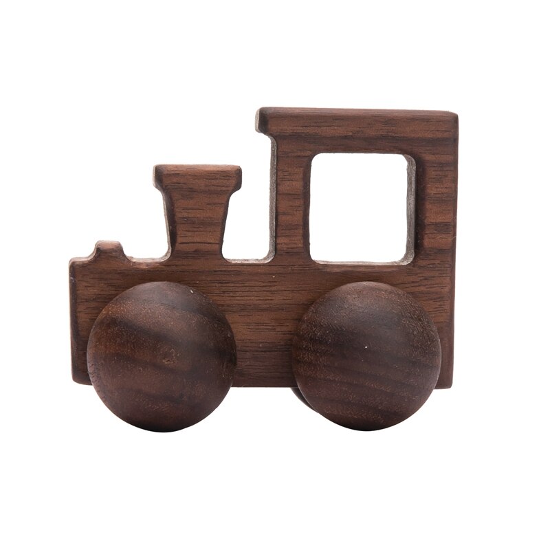 3Pcs Holz Spielzeug Montessori Pädagogisches Buche Zahnen Holz Auto Kinder Cartoon Auto Spielzeug Baby Holz Für 1-6 jahre Alt Kinder: D 3pcs