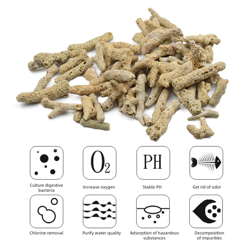 100/250/500G Aquarium Fish Tank Filter Media Activated Carbon Ceramic Ring Biological Ball Activated Carbon With Free Filter Bag: H27833 / 100g