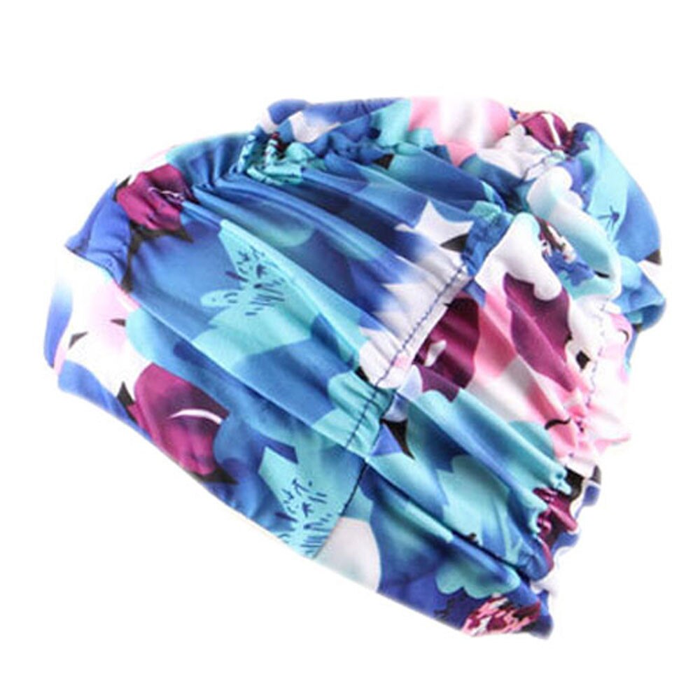 Zwemmen Hoed Vrouwen Unisex Meisjes Lang Haar Badmuts Badmuts Stretch Drape Gratis Size Zwemmen Zwembad Sport Elastische Nylon turban1: C