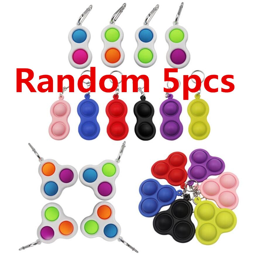 5Pcs/Lot Push Bubble Fidget Sensory Pop It Special Needs Stress Reliever Figet Toys Popit Stress Soft Squeeze Toy: 13