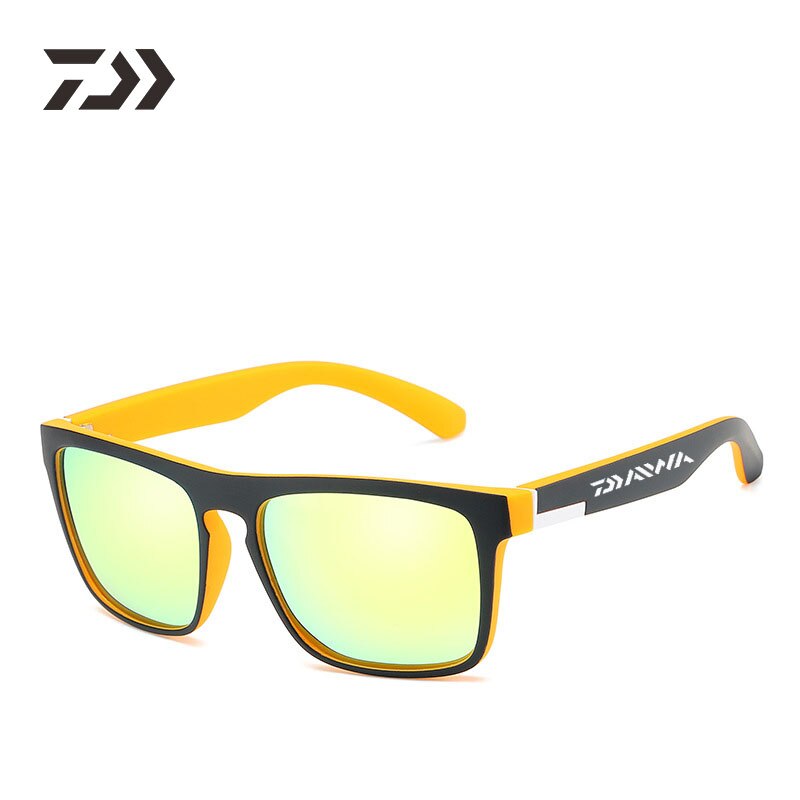 Unisex Daiwa Gepolariseerde Mannen Zonnebril Voor Mannen Uv400 Outdoor Sport Vissen Zonnebril Sport Vrouwen Zonnebril Heren Bril: Golden