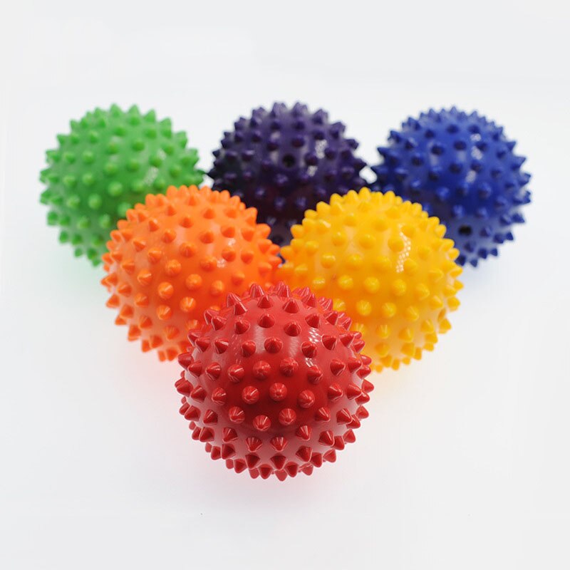 Durable PVC Spiky Massage Ball Trigger Point Sport Fitness Hand Foot Pain Relief Plantar Fasciitis Reliever Hedgehog 7cm Balls