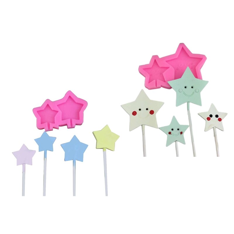 Wärme-beständig Stern Schokolade Lutscher Schimmel Mond Stern Kuchen Dekoration bilden Lutscher Formen für Kuchen Dekorieren