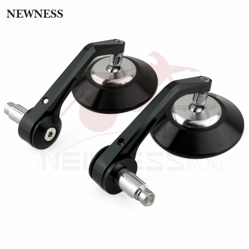 CNC 7/8" 22mm Universal Mirror Rearview Handle Bar End Mirrors Fit For Ducati Monster Aprilia Suzuki MV Agusta Cafe Racer
