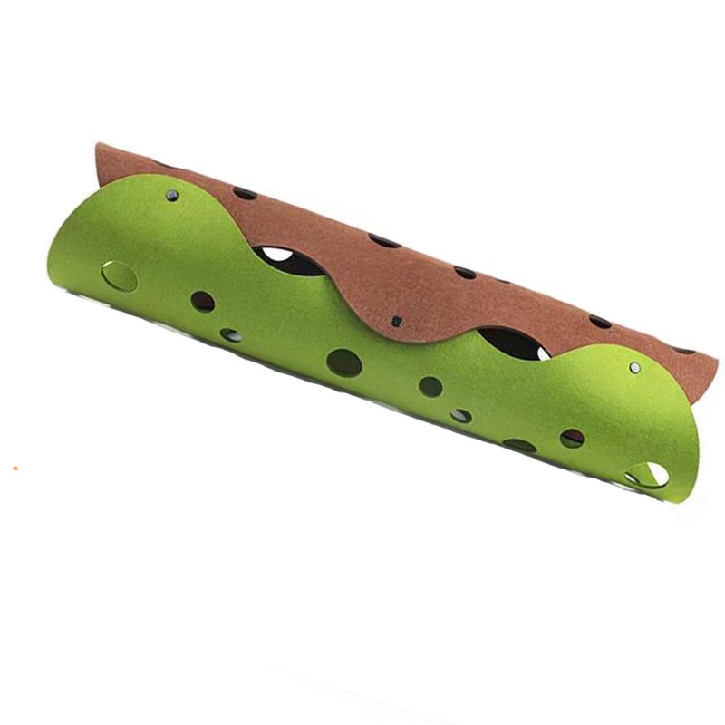 2 pièces de tunnel de bricolage pour chat, jouets pliables, tubes de nid pour petit chat: Green And Coffee