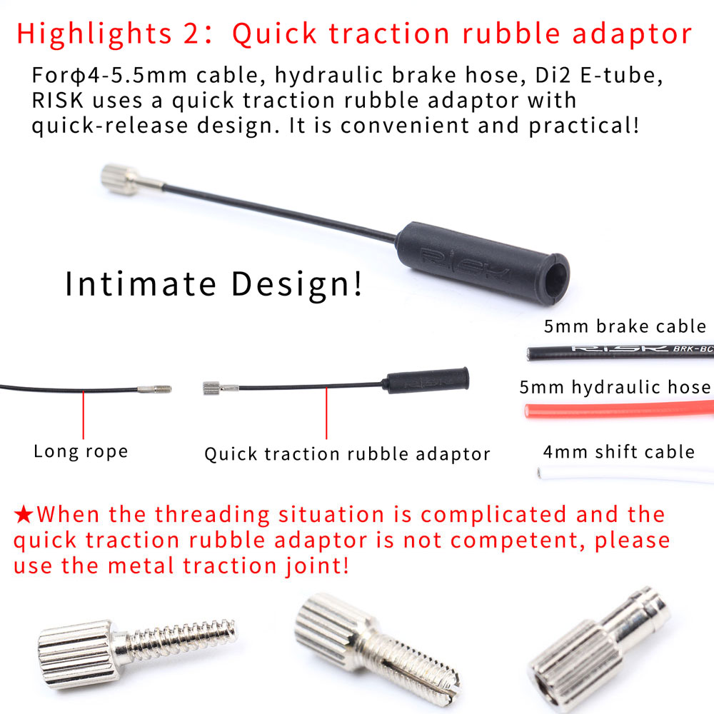 RISK Bicycle Internal Cable Routing Tool Kits for MTB Road Bike Carbon Frame Shift Hydraulic Wire Shifter Guide Install Tool Set