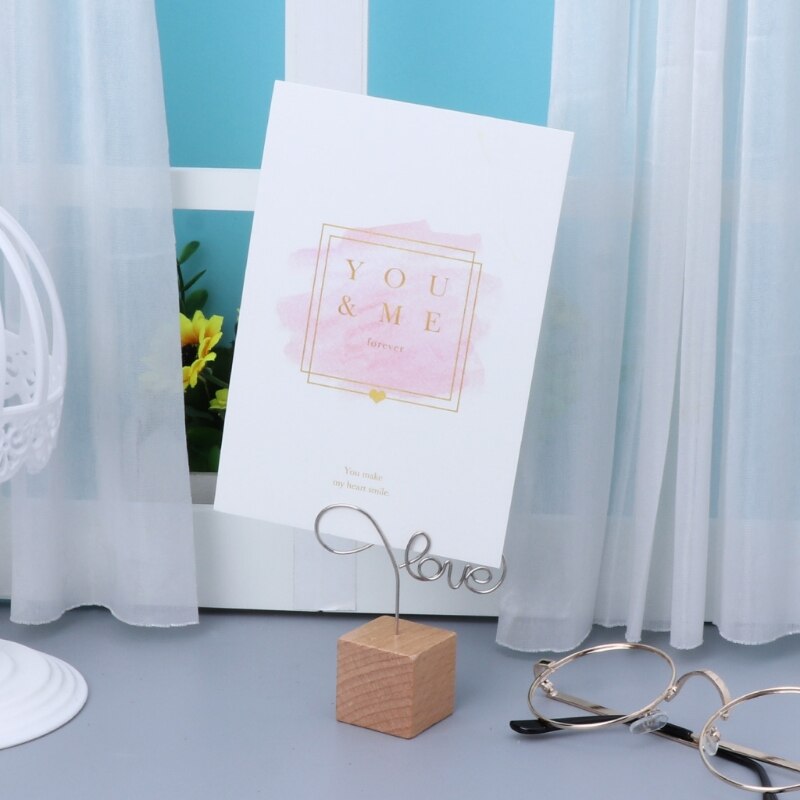 Metal Words Wood Memo Clips Photo Holder Clamps De... – Grandado