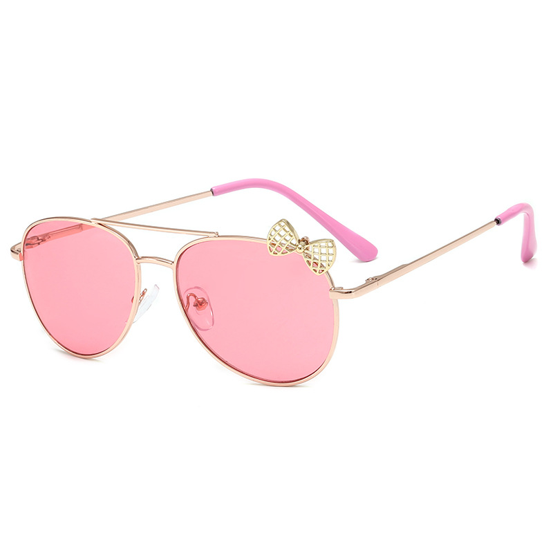 XojoX freundlicher Sonnenbrille Metall Rahmen Bogen freundlicher Sonnenbrille Gilrs draussen Brille Partei Brillen Netter Stil Brillen: tief Rosa