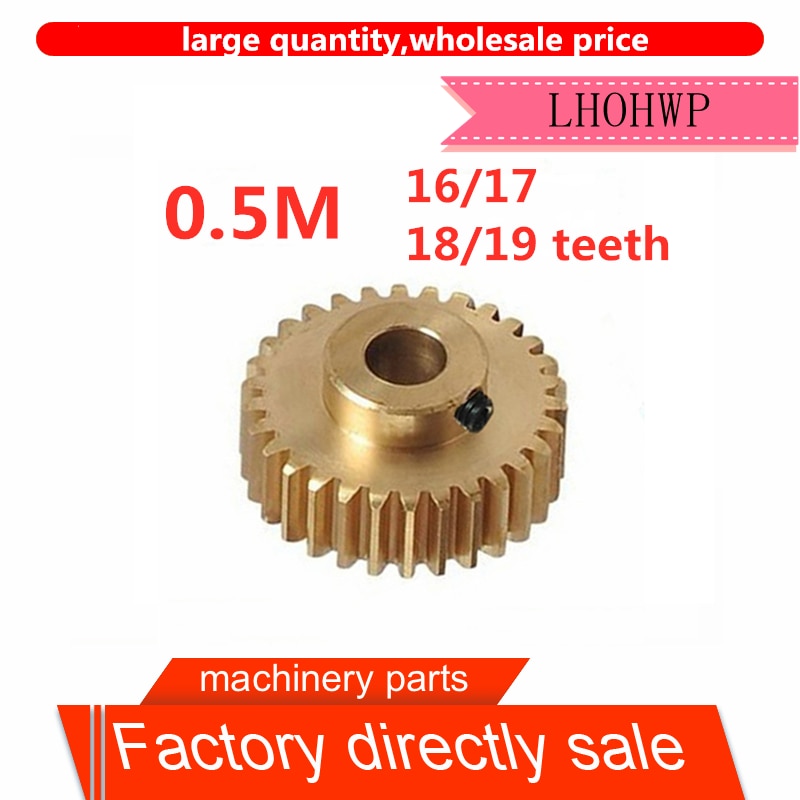 5pc Koper gear boss 0.5 modus 16 17 18 19 tand precisie 3D printer encoder miniatuur kleine modulus