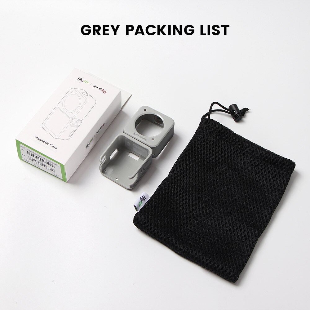 Dji Action 2 Aluminium Beschermhoes Magnetische Frame Shell Behuizing Camera Kooi Case 1/4 Schroef Voor Dji Action 2 accessoires: Type 2 gray