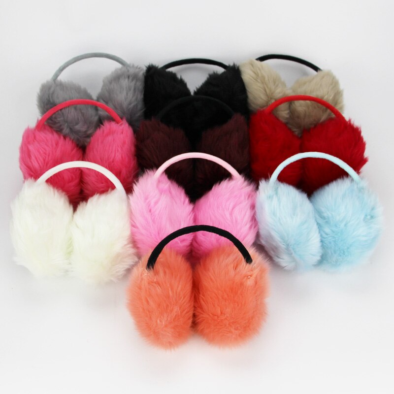Plush Female Winter Earmuff Warm Lovers Ear Warmer Plush Plain Teenage Student Mother Girl Ear Muffs