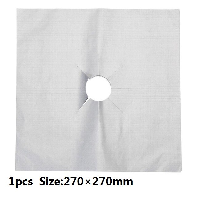 4pcs/set Gas Stove Protector Cooker cover liner Clean Mat Pad Gas Stove Stovetop Burner Protector Kitchen Accessories Mat Cover: 1pcs Silver