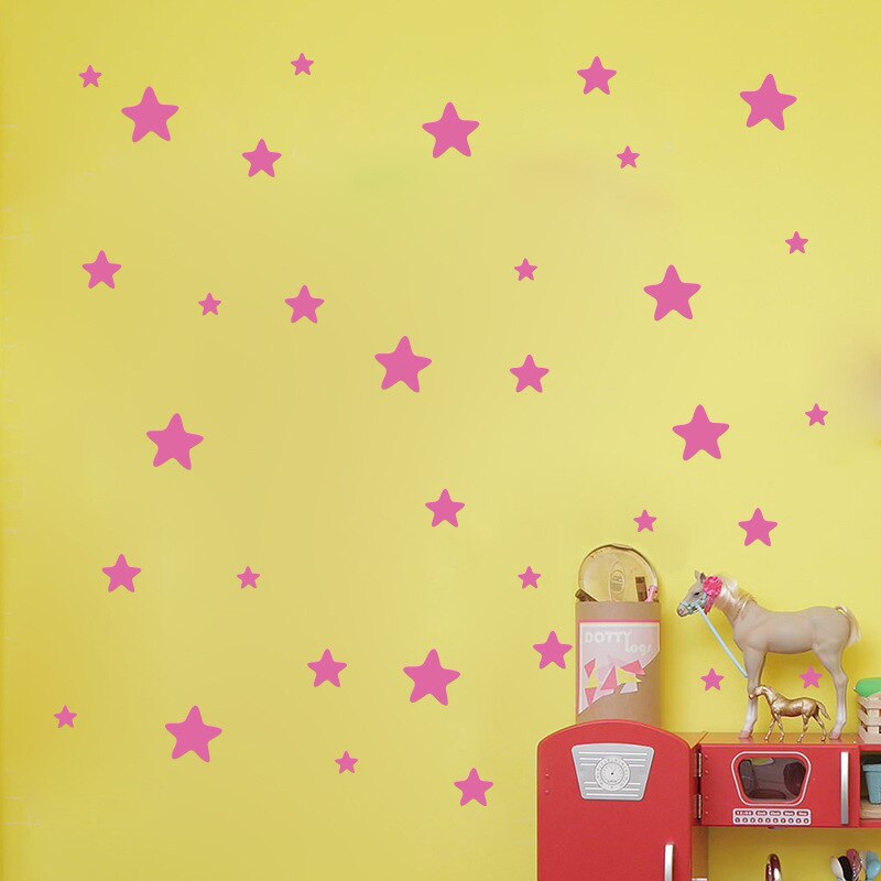 Muurstickers met kleine sterren voor de kinderkamer, babykamer, muursticker voor kinderen, decoratiestickers voor de kinderkamer, muurschildering