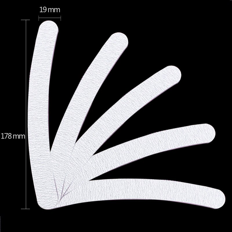 5pcs/Set Nails Files For Manicure 100/180 Thick Boat Sandpaper Durable Nail Buffer Grit Sand Fing Nail Art Tools Accessories