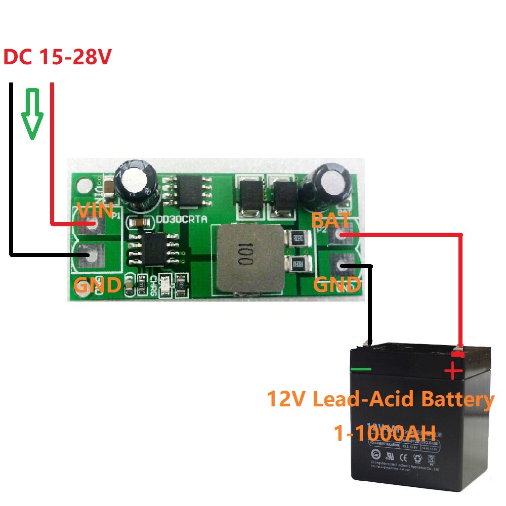 Cargador de batería de plomo-ácido de 1-1000AH, 3A, 12V, entrada de 15-28V, sobrecarga de 14,8 V, carga flotante de 13,55 V para carga de energía Solar de coche UPS