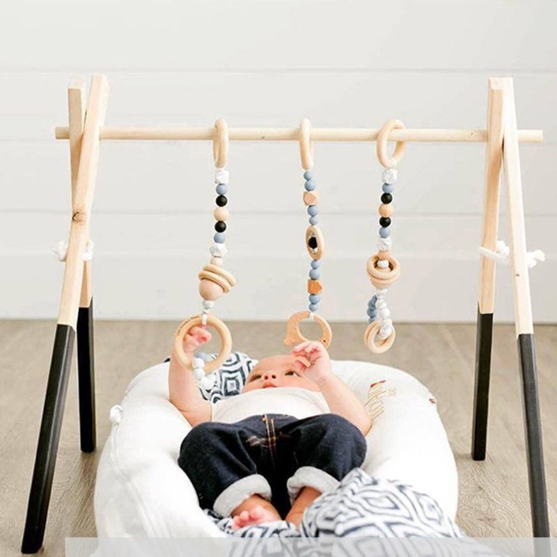 Eenvoudige Nordic Houten Pasgeboren Fitness Rack Kinderen Kamer Decoratieve Speelgoed Fotografie Props Woondecoratie Babykleertjes Frame