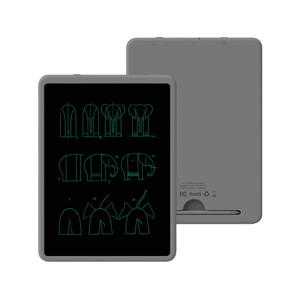 Writing Pad 11in LCD Business Writing Tablet Portable Electronic Drawing Board Erasable Tablet Digital Handwriting Notepad: Grey Thin