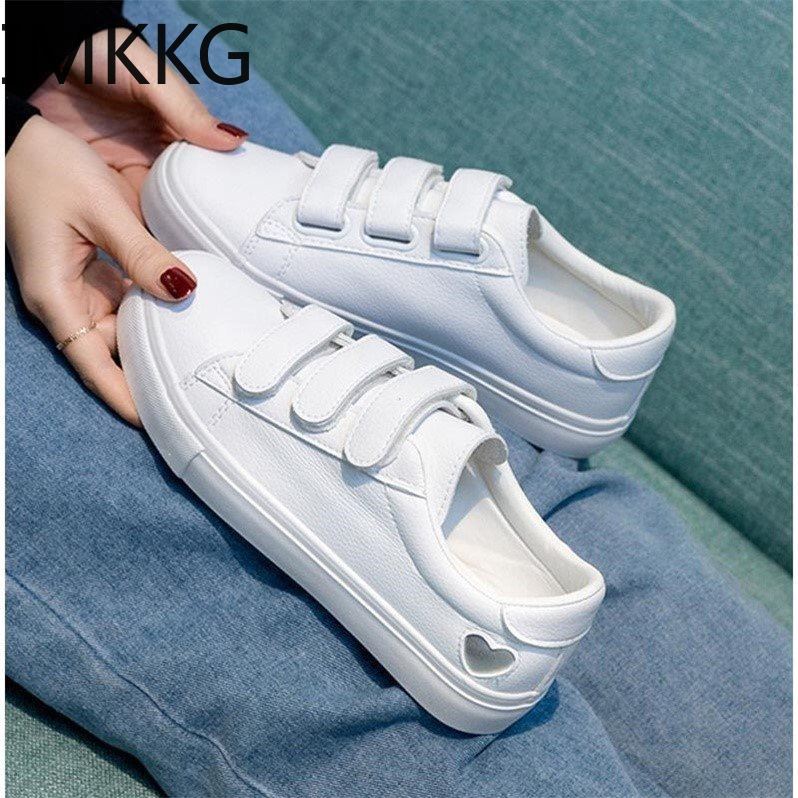 white flats sneaker shoes for woman Casual Flat Cross-Strap Student Sneaker shoes chaussures femme F90128