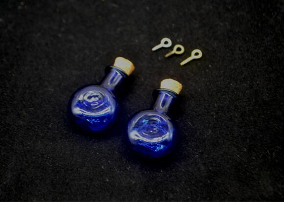 7 pcsmix farve mini kork prop flade glasflasker hætteglas krukker beholdere lille ønsker flaske glas håndværk bryllup dekorere