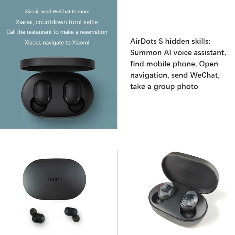 Xiaomi Redmi Airdots 2 Earphones Mi Original Xiaomi True Wireless Headphones Bluetooth Air Dots Headset TWS Earbuds Control