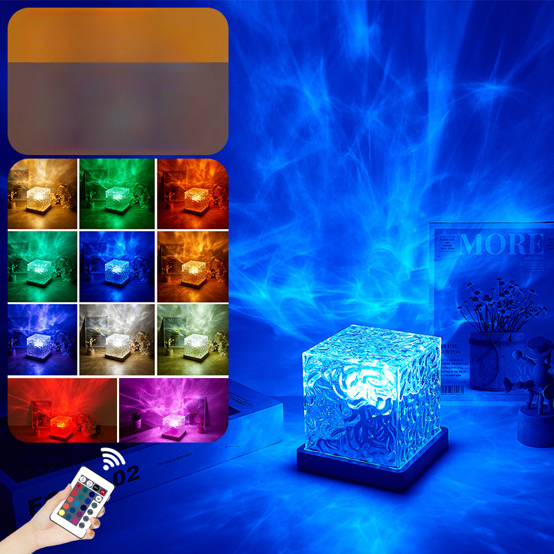 Projecteur de vagues d'océan 16 couleurs minuit Aura Aurora lampe lumineuse maison bureau Bar Restaurant projecteur sous-marin veilleuse: YELLOW
