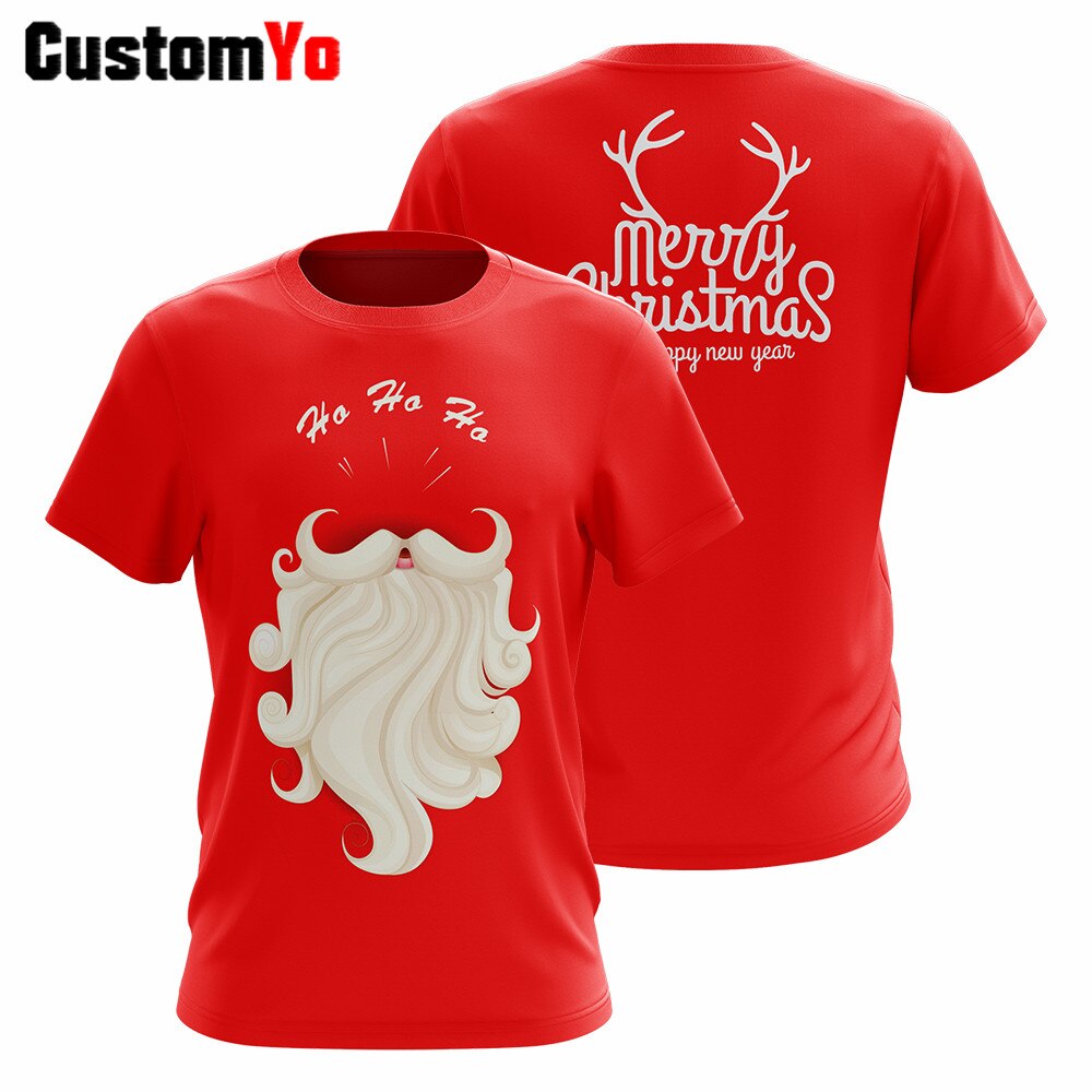 Cheap Santa Funny Christmas Graphic T-Shirt Tops Custom Printed T Shirt