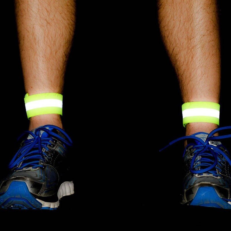 Tiras reflectantes de ciclismo para correr y pescar, cinta reflectante de seguridad en bicicleta, 1 unidad