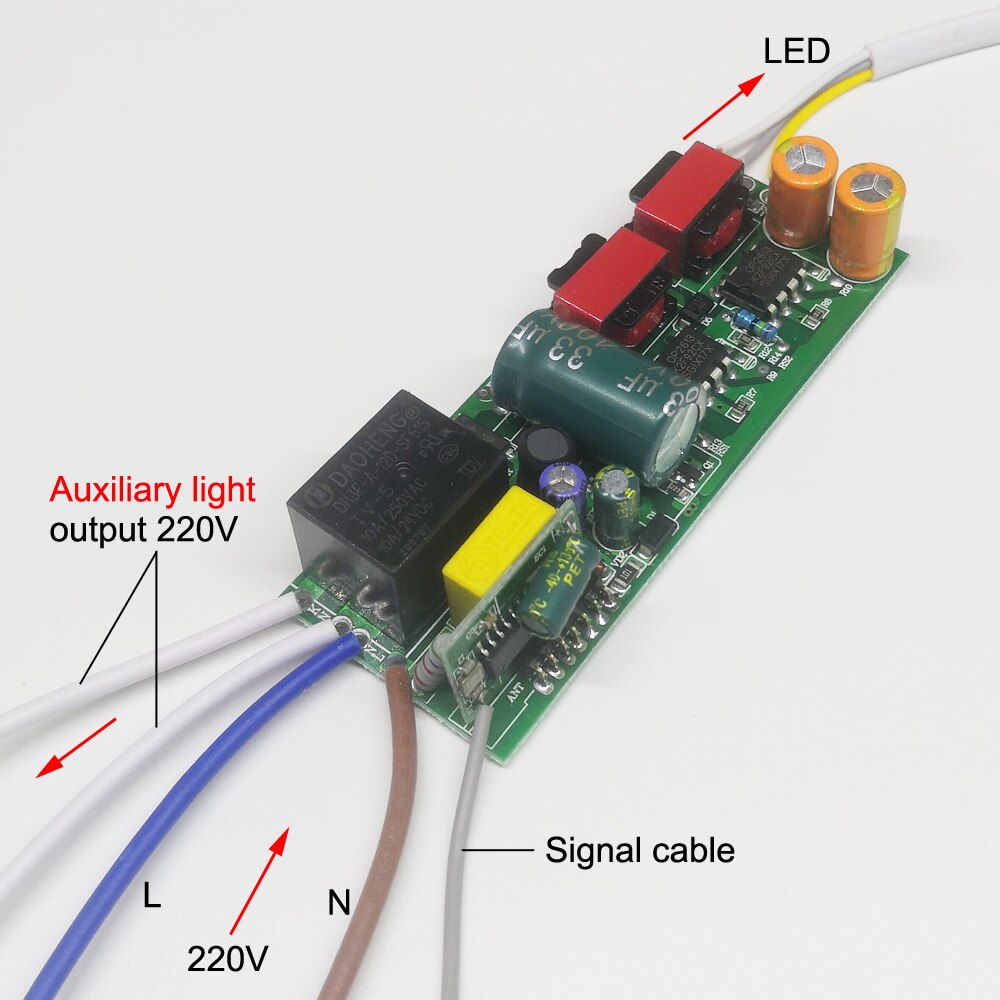 (40-60W)X2 + 220V sortie câbles LED conducteur 2.4G télécommande intelligente LED transformateur avec relais, APPLICATION bluetooth contrôle LED bloc