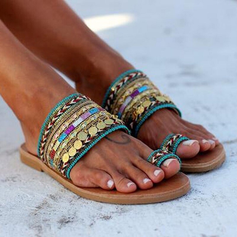 min-kjærlighet streetwear sko damer håndverk sandaler snu-flopper håndlagde gresk stil boho snu flopp sandaler