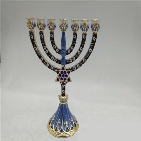 Chandelier jérusalem Menorah 9 Branches bougeoirs alliage décor à la maison Menorah: 1