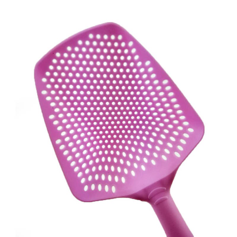 Kleurrijke vergiet lekkende schep filter groentezeef schep plastic draagbare multifunctionele keukenaccessoires filterlepel