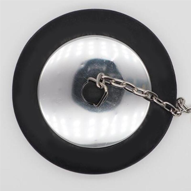 Gummi choke badkars avloppspropp med kedja badplugg avloppsbadkar propp för hem och hotell badrum badkar rostfritt stål