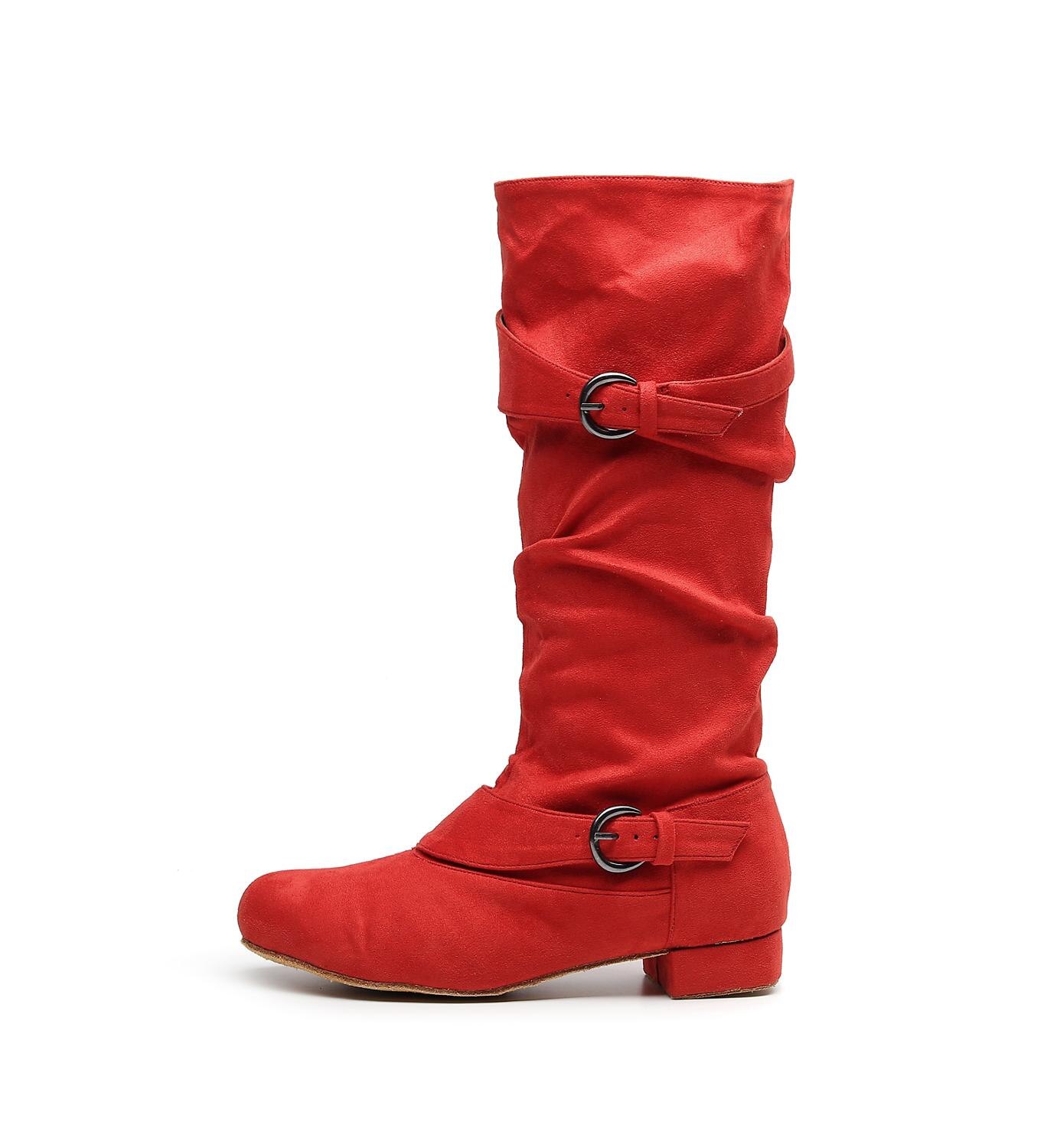 Donne Scarpe Da Ballo Morbidi stivali Suola Sala Da Ballo di Tango Sociale Del Partito di Ballo Delle Signore lunghi stivali di danza