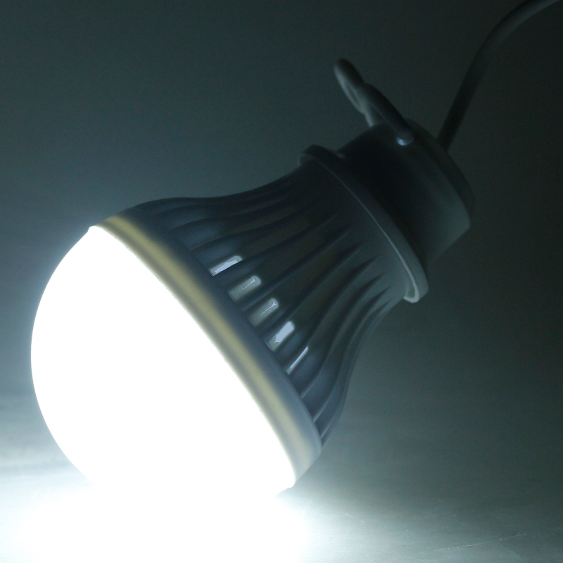 3V-7V LED Lamp Portable Led Bulb 5W Outdoor Camp Tent Night Fishing Hanging Light Clip USB Camping Light with Switch