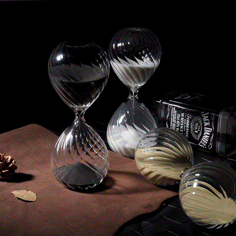 9 gris 30 minutter moire krusning timeglas sand timer hjem kaffebar dekoration udsmykning hvid sort guld fødselsdag studerende