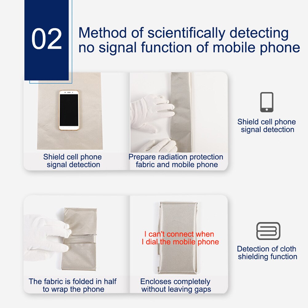 Anti Straling Emf Afscherming Faraday Stof Rfid 1 Meter Isolatie Zachte Geleidende Signal Blokkeren Rf Verminderen Wifi Aarding