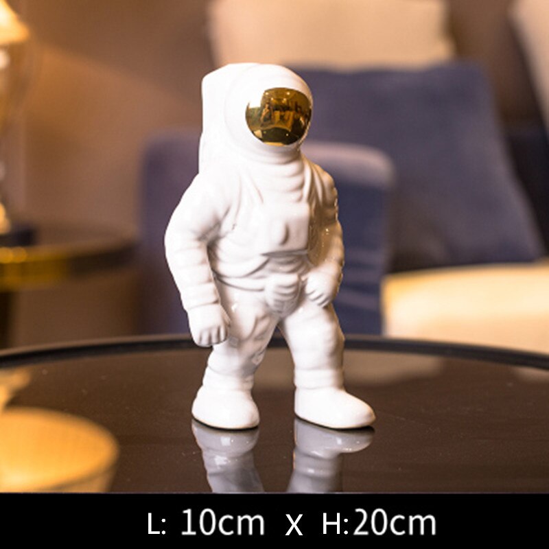 European Style Ceramics Spaceman Space Shuttle Craftwork Ornaments Desktop Decoration Office Home Furnishing Articles A2202: C