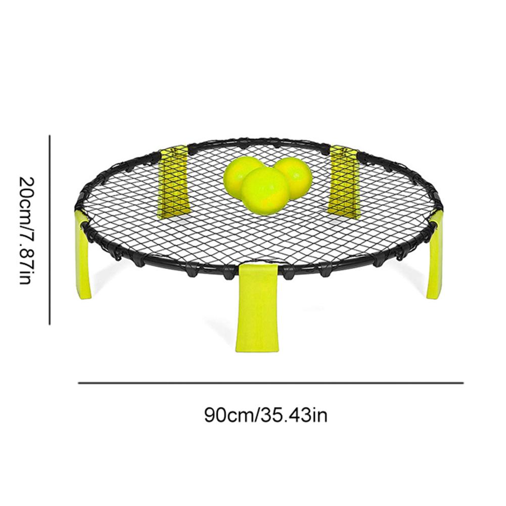 Slammo Game Set With 3 Inflatable Balls 1 Round Ball Net Playing 2 Teams Four Players Fun Games Sport