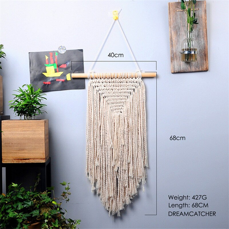 Stor macrame gobeläng macrame vägghängande bondgård dekor makrame rum dekoration gobeläng vägg för kvinnor: Typ 1
