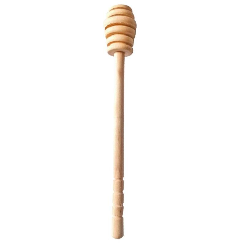 24 stk lang skaft træ honning ske honning røre bar blande håndtag krukke ske blande pind krukke kaffe mælk te værktøj honning dippere: 1pc 16cm